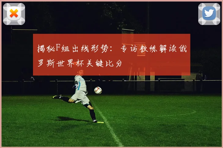 揭秘F组出线形势：专访教练解读俄罗斯世界杯关键比分