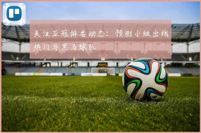 关注亚冠排名动态：预测小组出线热门与黑马球队