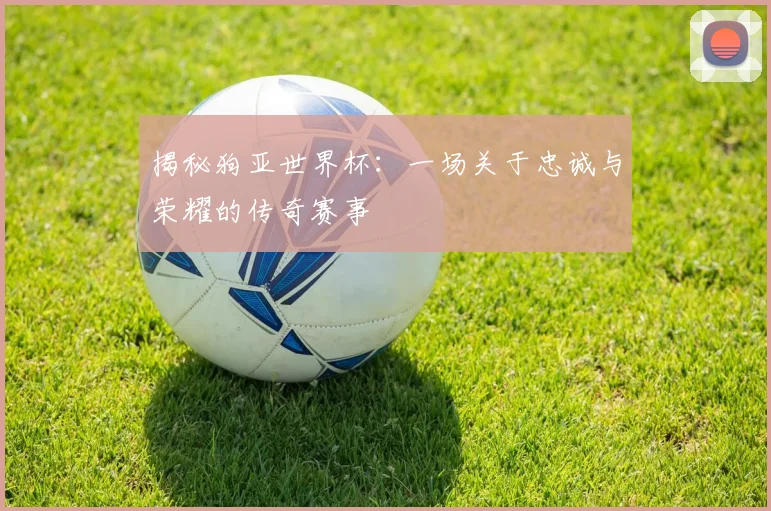 揭秘狗亚世界杯：一场关于忠诚与荣耀的传奇赛事